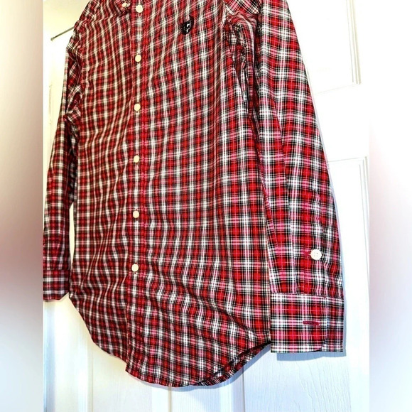 Chaps Red, Green & White Long Sleeve Button up (Boys) - Picture 2 of 8